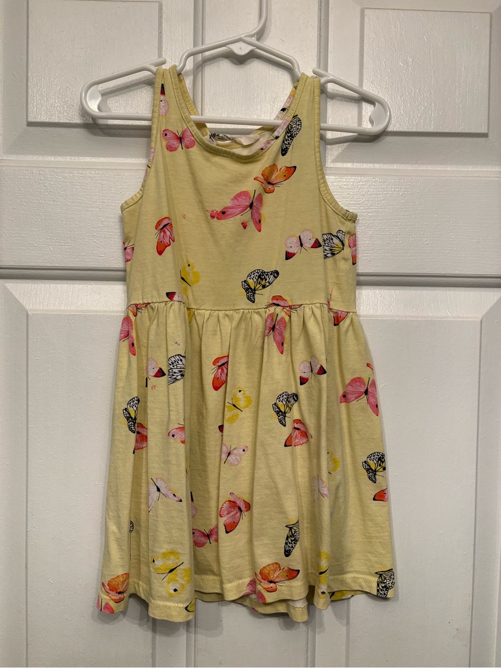 H&M Yellow Butterfly Print Tank Dress for Girls